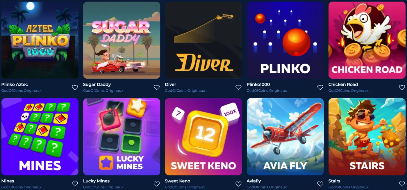Jeux originaux du casino God of Coins