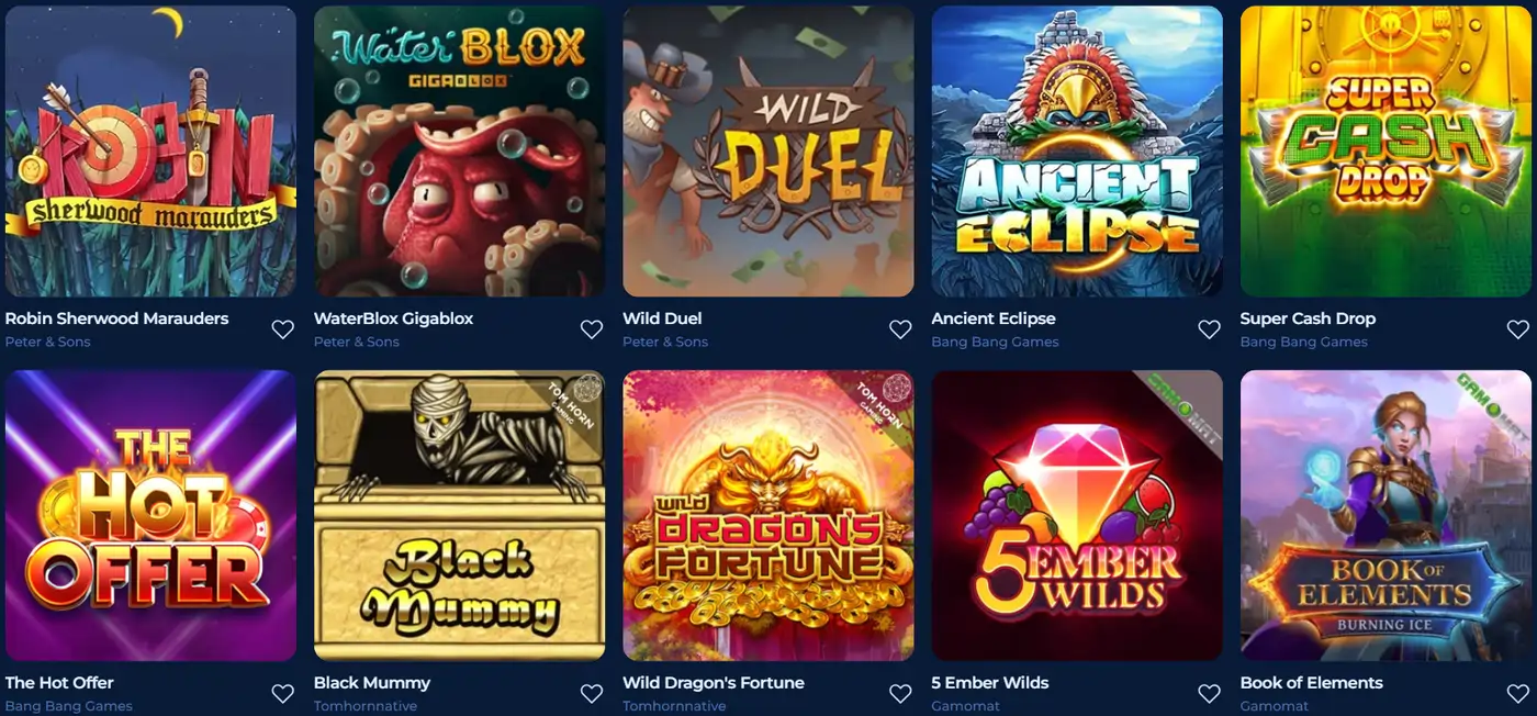 Toutes les machines à sous du casino God of Coins