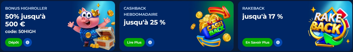 Bonus réguliers du casino God of Coins